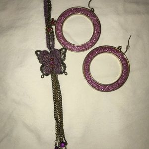 Betsy Johnson earrings and necklace